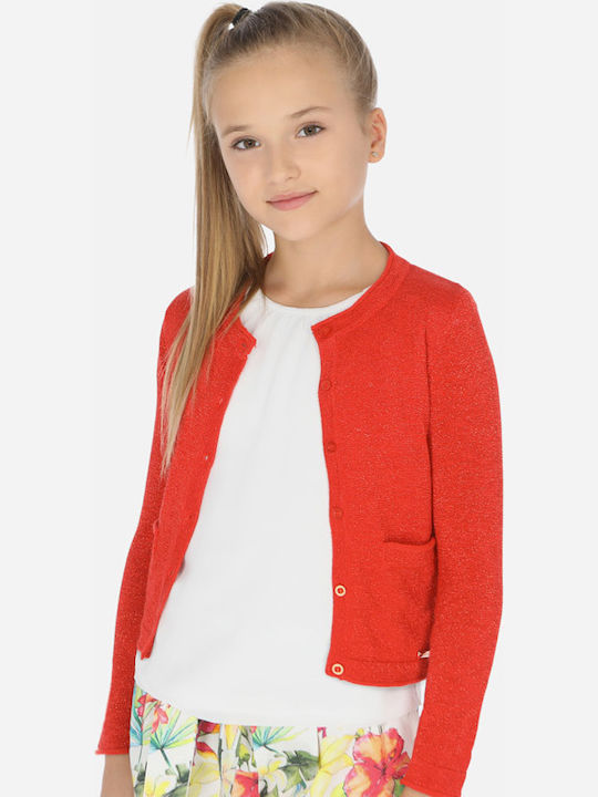 Kinderstrickjacke Gestrickt Rot