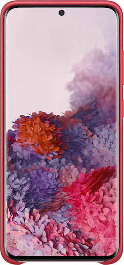 Samsung Leather Cover Back Cover Δερματίνης Κόκκινο (Galaxy S20)