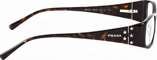 Prada Women's Acetate Brown Tortoise Prescription Eyeglass Frame 09H 2U101