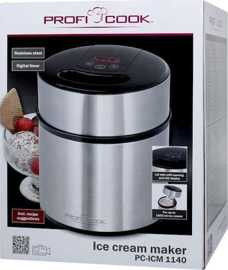 Profi Cook PC-ICM 1140 Ice Cream Maker 1.8lt Silver