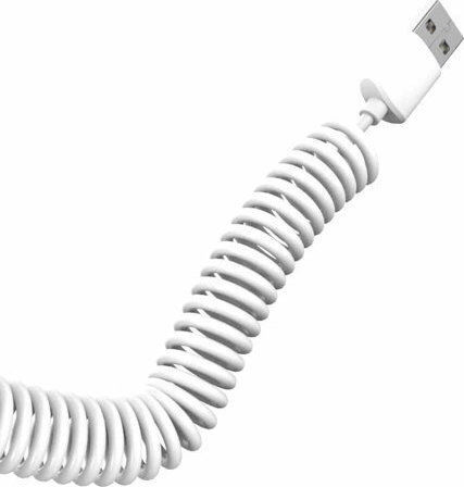 Dudao R7 Auto-Ladegerät 3W 2.4A mit einem Anschluss: 1xUSB mit Kabel Blitzschlag / Mikro-USB / Typ-C,TC-TC Weiß Farbe