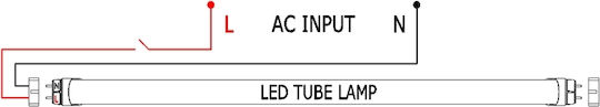 V-TAC VT-1277 Λάμπα LED 18W Τύπου Φθορίου 120εκ. για Ντουί G13 και Σχήμα T8 Ψυχρό Λευκό 1700lm