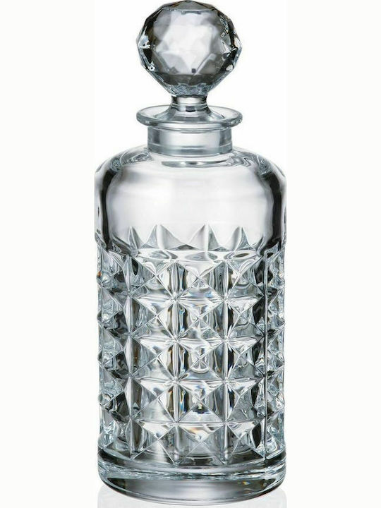 Bohemia Diamond Cristal Carafă de Servire Whiskey 28buc cu Dop Transparentă 700ml CTB03102300 1buc