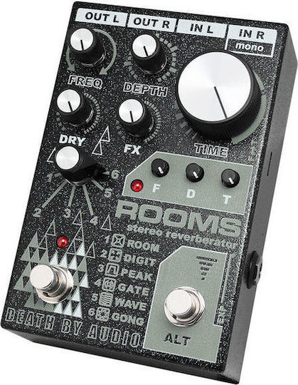 Death By Audio Πετάλι Reverb Ηλεκτρικής Κιθάρας και Ηλεκτρικού Μπάσου Rooms Stereo Reverberator
