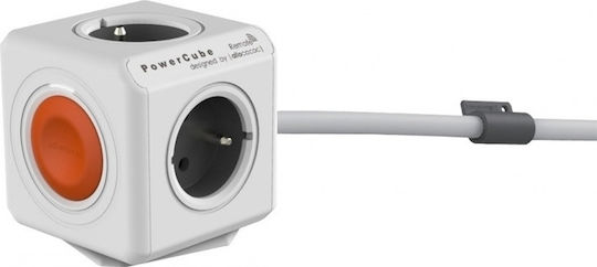 Allocacoc PowerCube 4 Θέσεων με Τηλεχειριστήριο και Καλώδιο 1.5m Γκρι