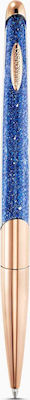 Swarovski Crystalline Nova Pen Ballpoint with Black Ink Blue Rose-Gold