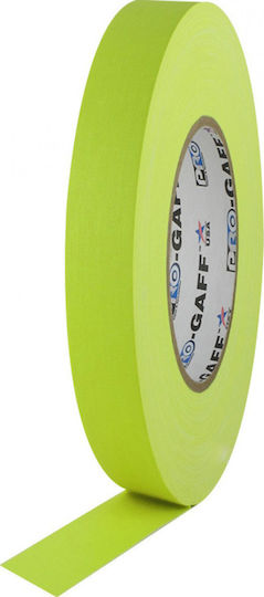 Pro Tapes Gaff Neon Yellow Self-Adhesive Fabric Tape Yellow 24mmx25m 1pcs