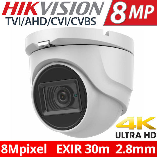 Hikvision DS-2CE76U1T-ITMF CCTV Cameră de Supraveghere 4K Rezistentă la apă cu Lentilă 2.8mm