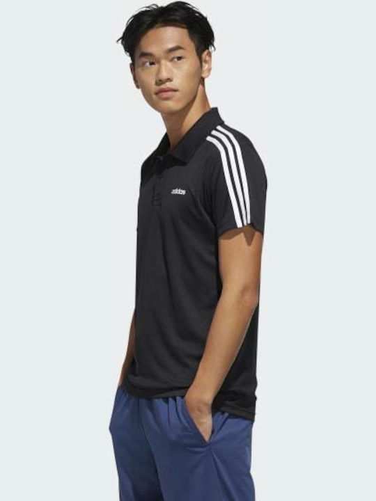 Adidas Designed 2 Move Ανδρικό T-shirt Polo Μαύρο
