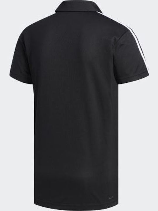 Designed 2 Move Aeroready Polo Αθλητική Μπλούζα Κοντομάνικη Μαύρη
