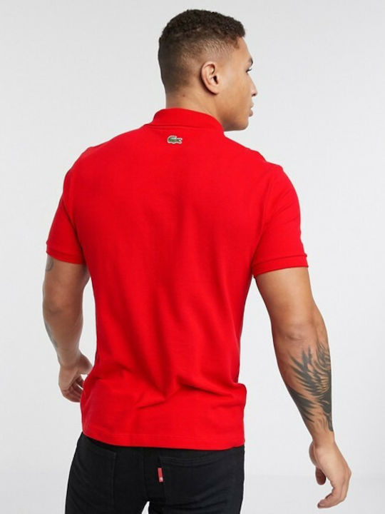 Lacoste Ανδρική Μπλούζα Polo Κοντομάνικη Κόκκινη