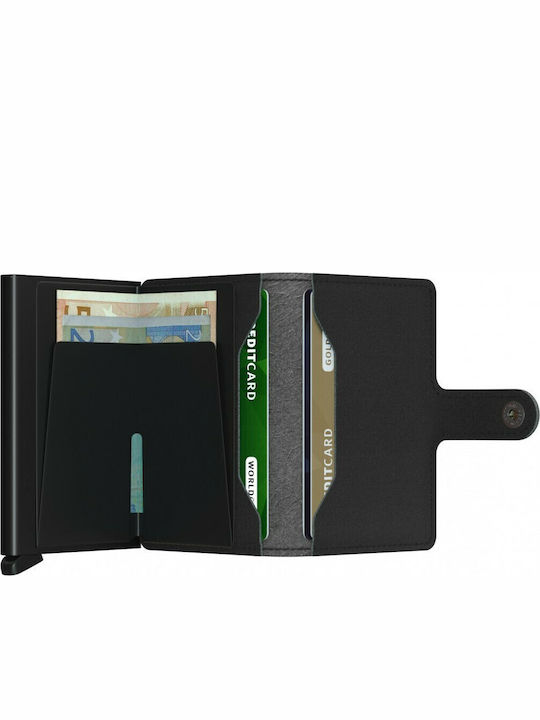 Miniwallet Yard Ανδρικό Πορτοφόλι Καρτών με Μηχανισμό Slide Μαύρο