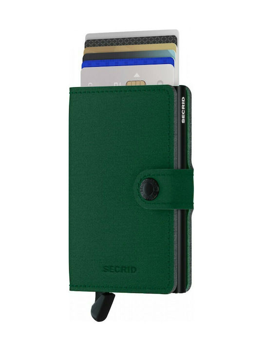 Secrid Miniwallet Yard Ανδρικό Πορτοφόλι Καρτών με Μηχανισμό Slide Πράσινο