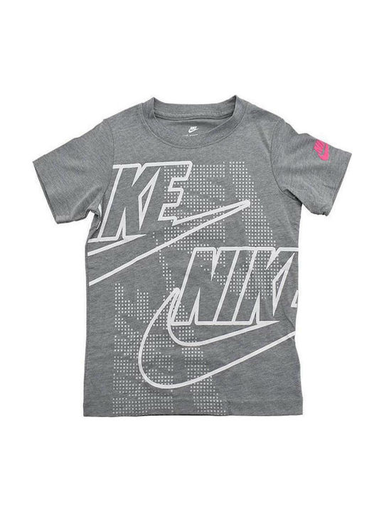 Nike Children's T-shirt Gray Futura Logo Kids Tee