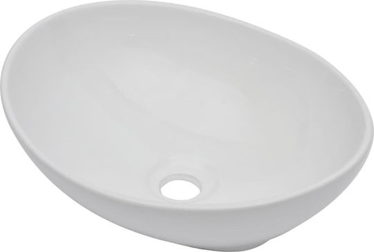 vidaXL Πάγκος με Νιπτήρα Μ60xΒ40xΥ16.3cm Λευκός