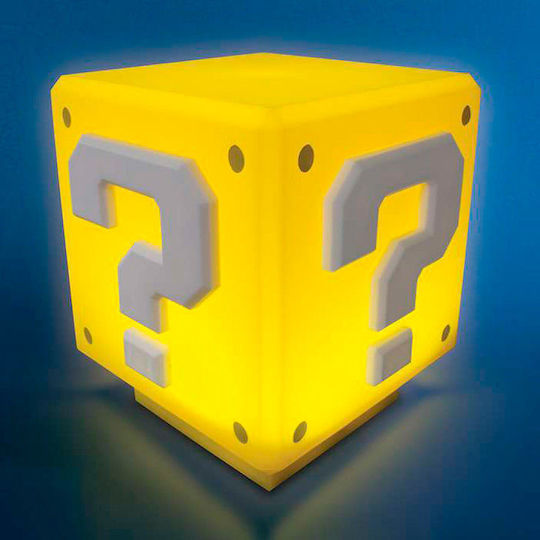 Paladone Lampă decorativă pentru copii Super Mario Question Block Galben 3εκ.