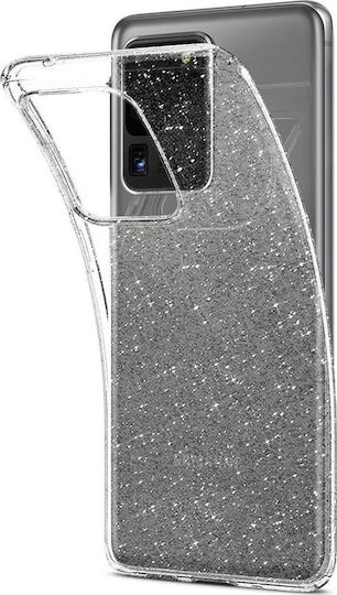 Spigen Liquid Crystal Glitter Umschlag Rückseite Silikon Transparent (Galaxy S20 Ultra)