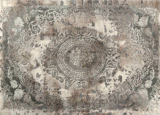 Tzikas Carpets Сет Съвременни Спалня килими Елементи Сив 159-0-355-31131-975 2бр