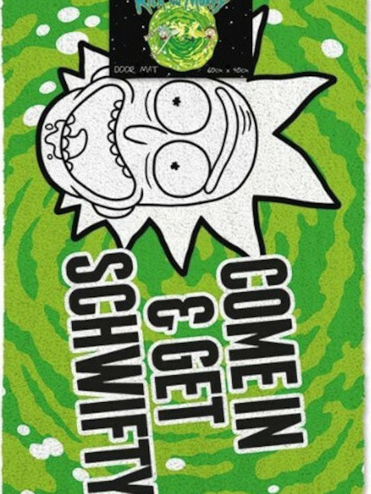 Pyramid International Πατάκι Εισόδου Rick Morty Get Schwifty Πράσινο 57x40εκ.