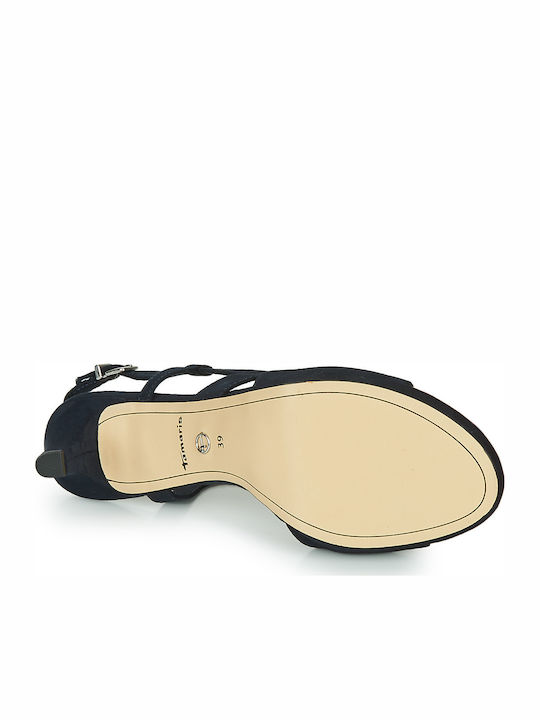Suede Sandals Navy Blue