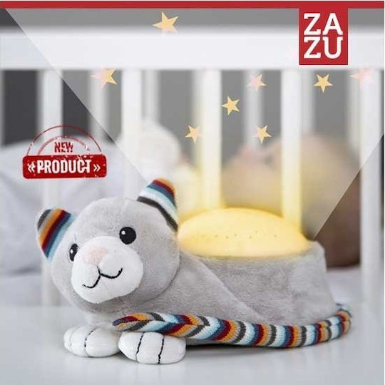 Zazu Sleep Toy Kiki Γατούλα Projector made of Fabric with White Noise and Cry Sensor for 0++ Months