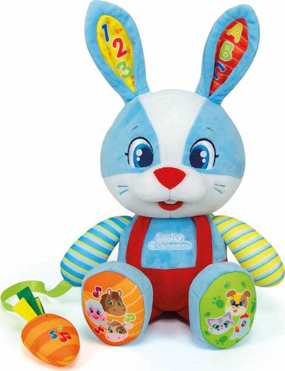 Baby Clementoni Baby Toy Lelos the Bunny made of Fabric with Music and Sounds for 10++ Months