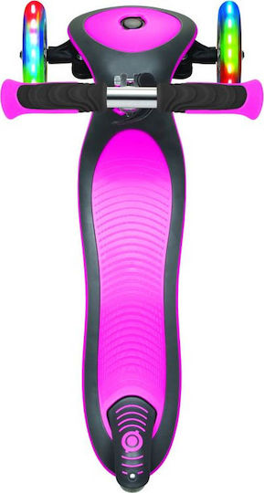 Globber Kids Scooter Foldable Elite Deluxe Lights 3-Wheel for 3+ Years Pink