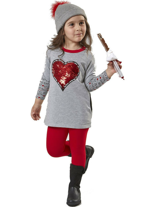 Εβίτα Kinder Set mit Leggings Winter 2Stück Gray