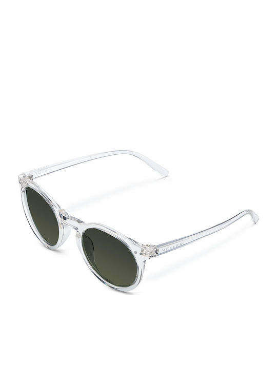 Meller Kubu Unisex Sunglasses with Transparent Plastic Frame and Green Polarized Lens K-MINOLI