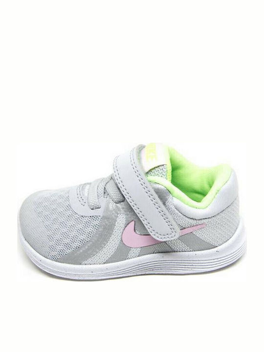 Revolution Revolution 4 Kids Sports Shoes Running with Hoop & Loop Closure Gray