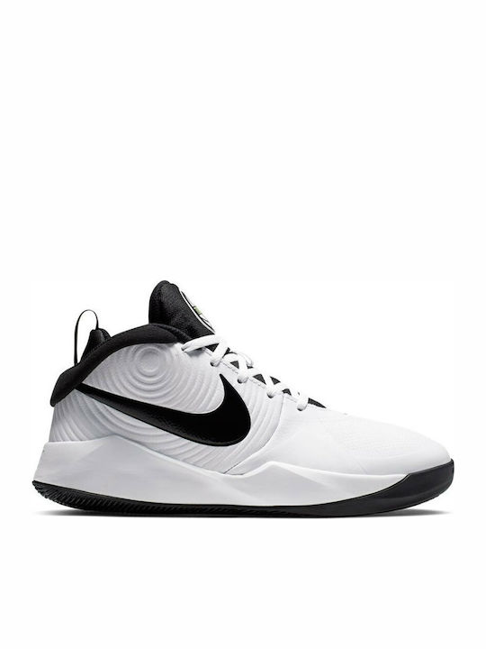 Hustle Team Hustle Kids Sports Shoes Basketball with Laces White / Black / Volt