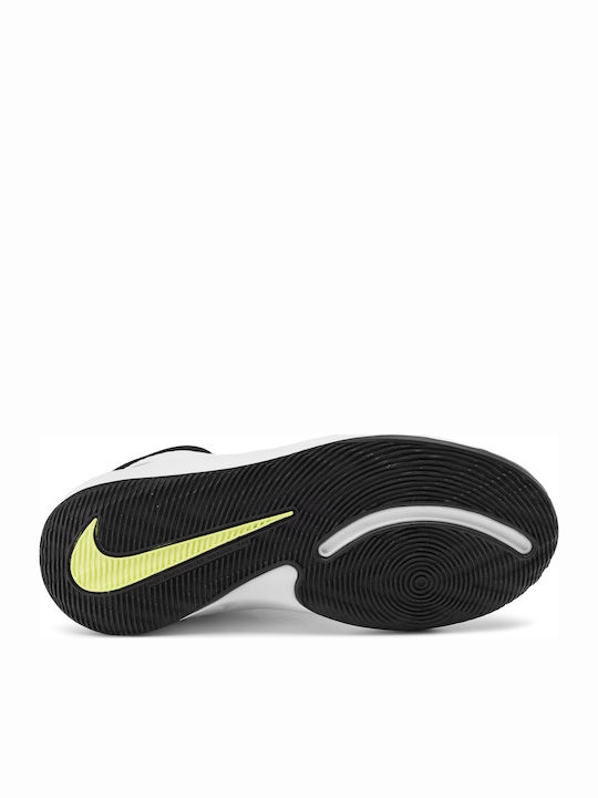 Hustle Team Hustle Kids Sports Shoes Basketball with Laces White / Black / Volt