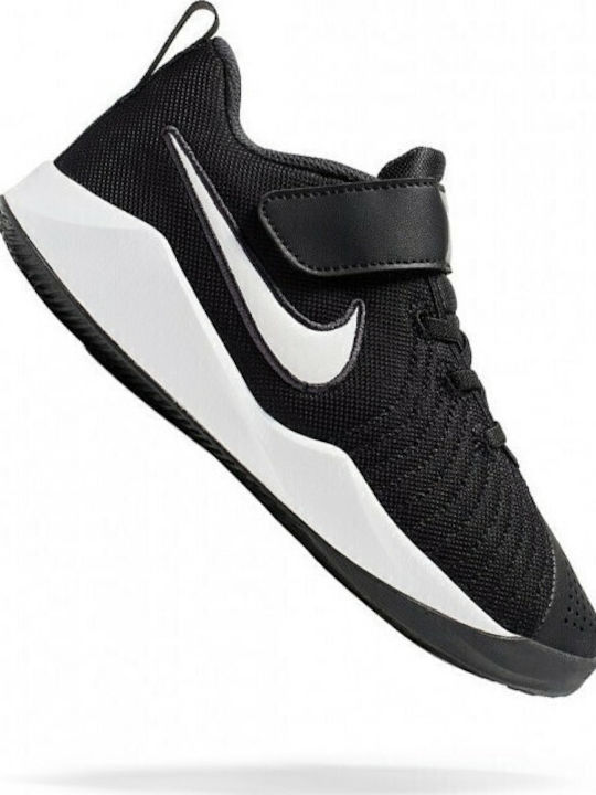 Hustle Team Hustle Quick 2 PS Kids Sports Shoes Running with Hoop & Loop Closure Black / Anthracite / Volt / White