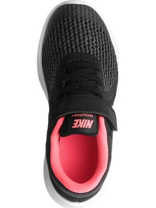 Revolution Revolution 4 Kids Sports Shoes Running with Hoop & Loop Closure Black / Racer Pink / White