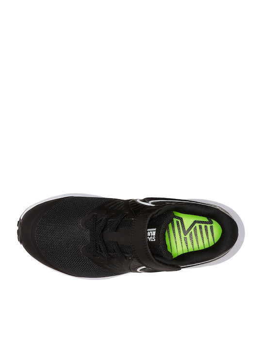 Stern Läufer Star Runner 2 Kinder Sportschuhe Laufen mit Bügel- und Schleifenverschluss Black / White / Volt