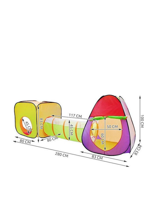 Children's Play Tent Tunnel Multicolour For Age 3 And Up