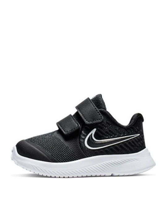 Star Runner Star Runner 2 Kids Sports Shoes Running with Hoop & Loop Closure Black / White / Volt