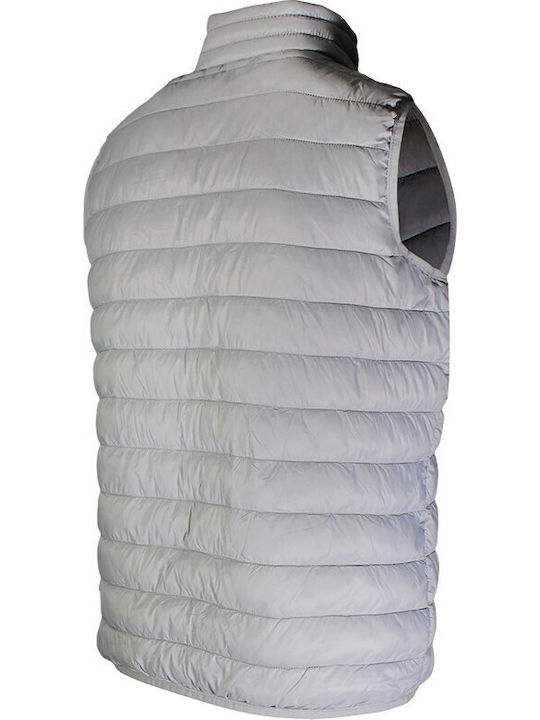 Sleeveless Jacket Puffer Silver Ice