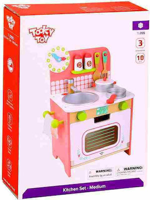 Tooky Toys Kids Kitchen made of Wood for 3+ Years Old 43 cm.