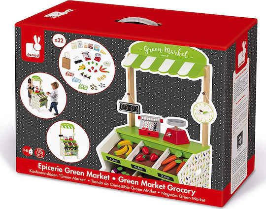 Janod Green Market Grocery από Ξύλο για 3+ Ετών 93 εκ.