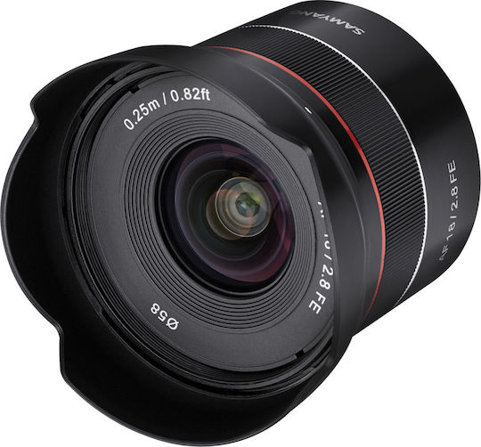Samyang Full Frame Camera Lens AF 18mm f/2.8 FE Wide Angle for Sony E Mount Black