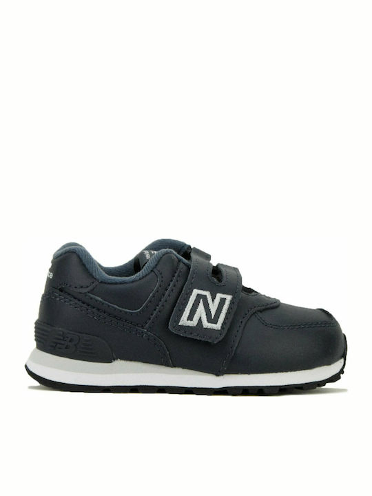 New Balance 574 Classic Kids Sneakers for Boys with Hoop & Loop Closure Navy Blue