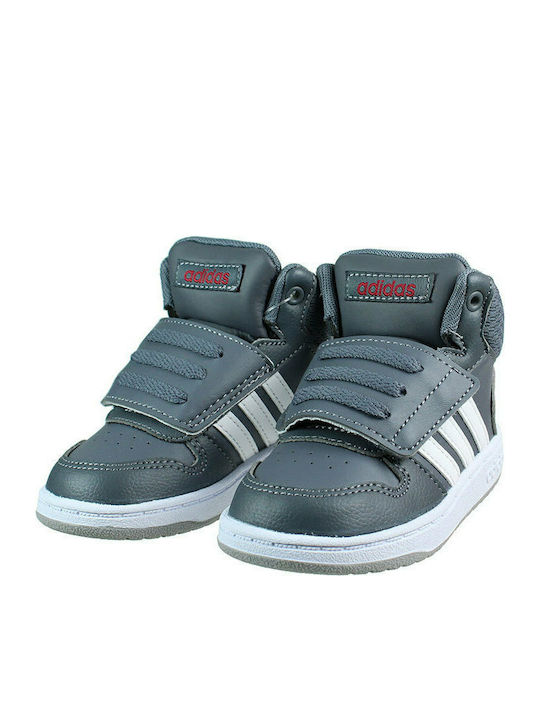 Hoops Inspired VS Hoops Mid 2.0 I Kids Sports Shoes Basketball with Laces Gray