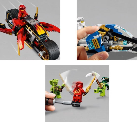LEGO Ninjago Kai's Blade Cycle & Zane's Snowmobile for 8+ years old Years