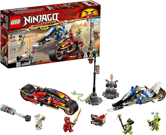 LEGO Ninjago Kai's Blade Cycle & Zane's Snowmobile for 8+ years old Years