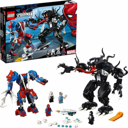 LEGO Spider-Man Spider Mech VS Venom Pentru 8+ Ani 604 Bucăți