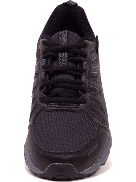 Gel Venture 7 GS WP Wasserdicht Kinder Sportschuhe Laufen mit Schnürsenkeln Schwarz