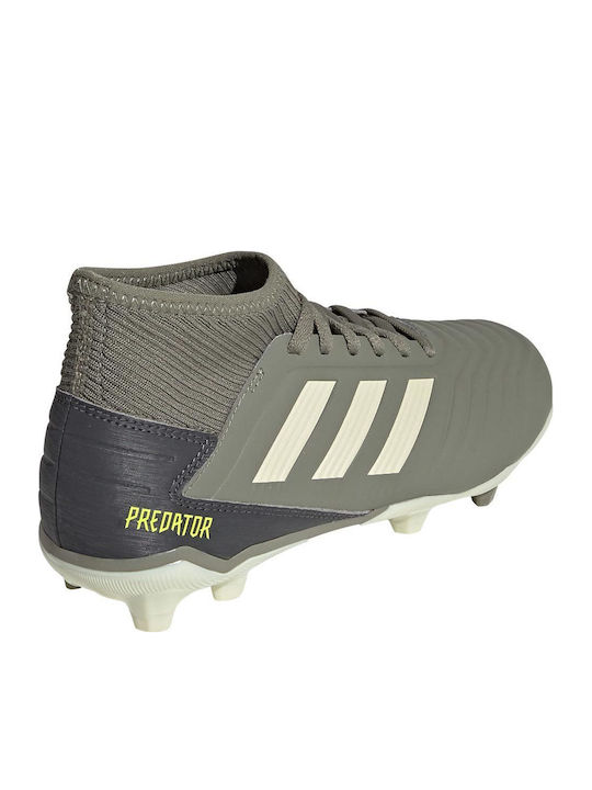 Παιδικά Ποδοσφαιρικά Παπούτσια Ψηλά Predator 19.3 Firm Ground Cleats 'Initiator Pack' με Τάπες και Καλτσάκι Legacy Green / Sand / Solar Yellow