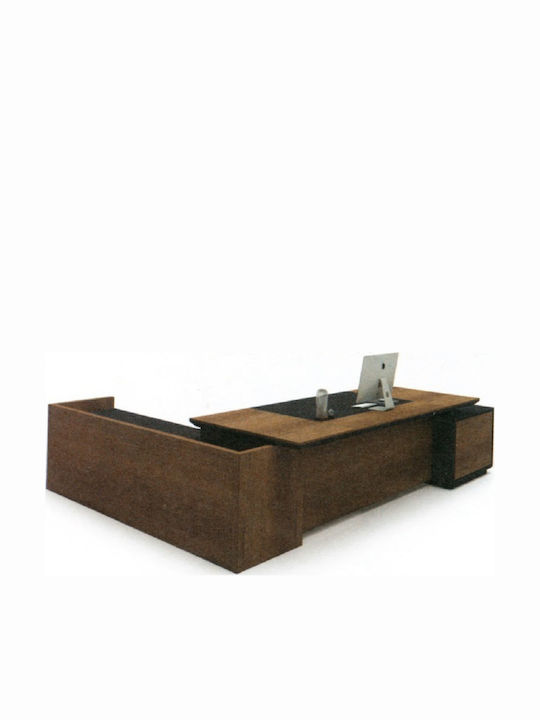 Ecke Professionelles Büro Proline Holz Braun 220x90x76cm