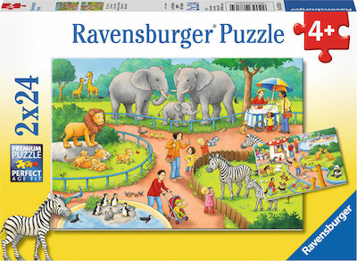 Puzzle pentru Copii A Day at the Zoo pentru 4++ Ani 48buc Ravensburger